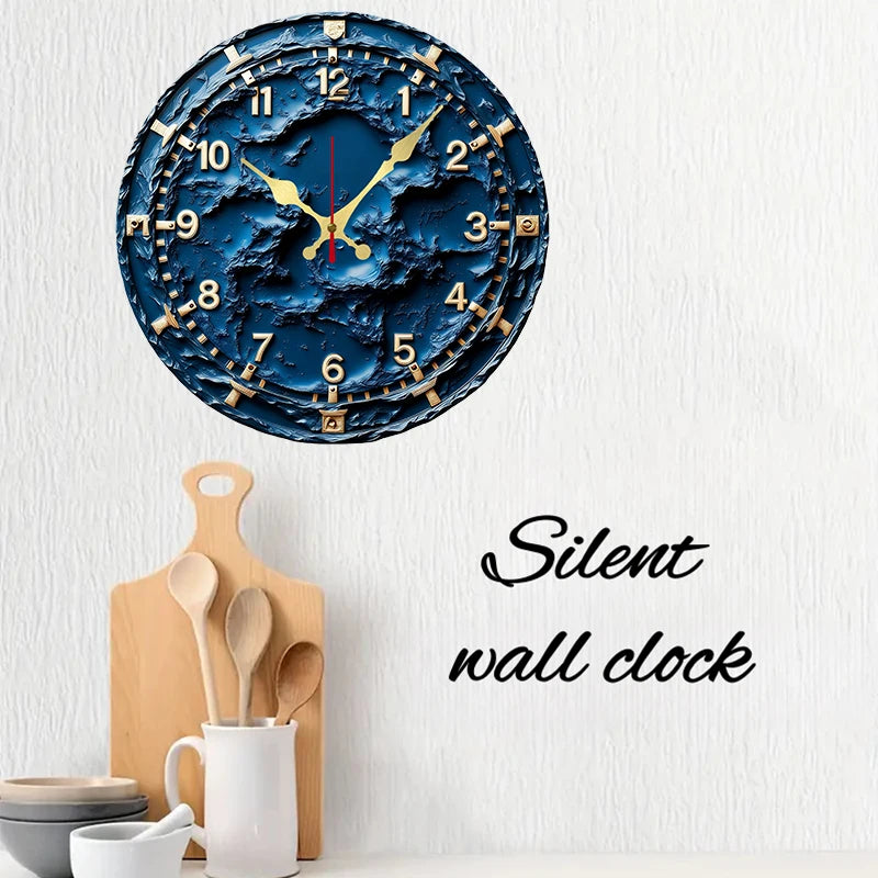 Modern Minimalist Dial Wooden Round Silent Hanging Wall Clock,Suitable For Living Room,Office,Study Room,Bedroom,Home Decoration