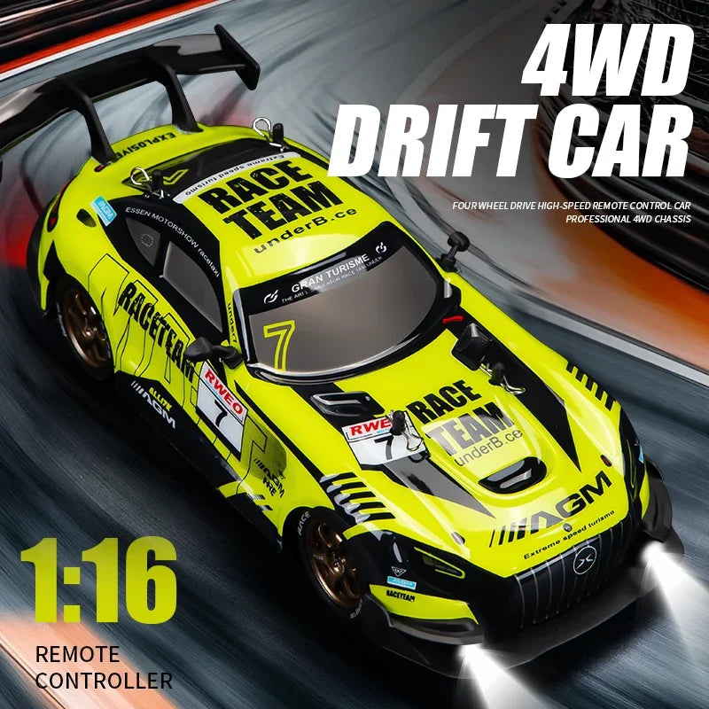 Professional RC remote control car four-wheel drive drift racing car cool lighting competition racing car electric toy