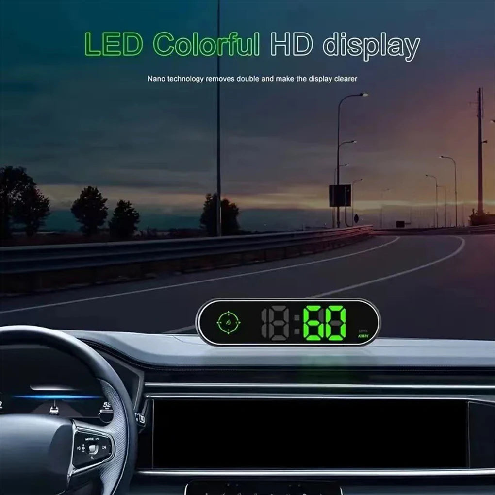 Car Digital Speedometer Head Up Display Speed Real Time Display GPS Kmh HUD for All Cars Car Electronics Accessories