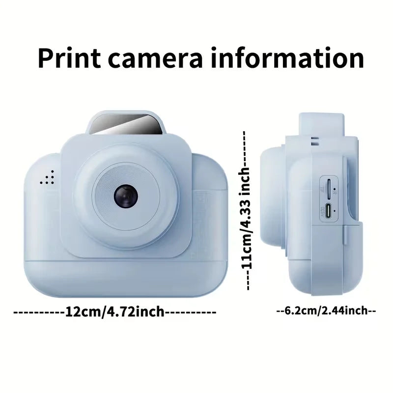 Children's Camera Instant Printing, Birthday Gifts for Girls and Boys, Toys, Portable Toy Cameras, Holiday Christmas Gifts, Chil