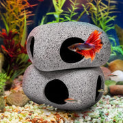 Fish Tank Underwater Cave Decoration, Fish And Shrimp Shelter, Ceramic Landscape Decoration, Purple Clay Aquarium Decoration