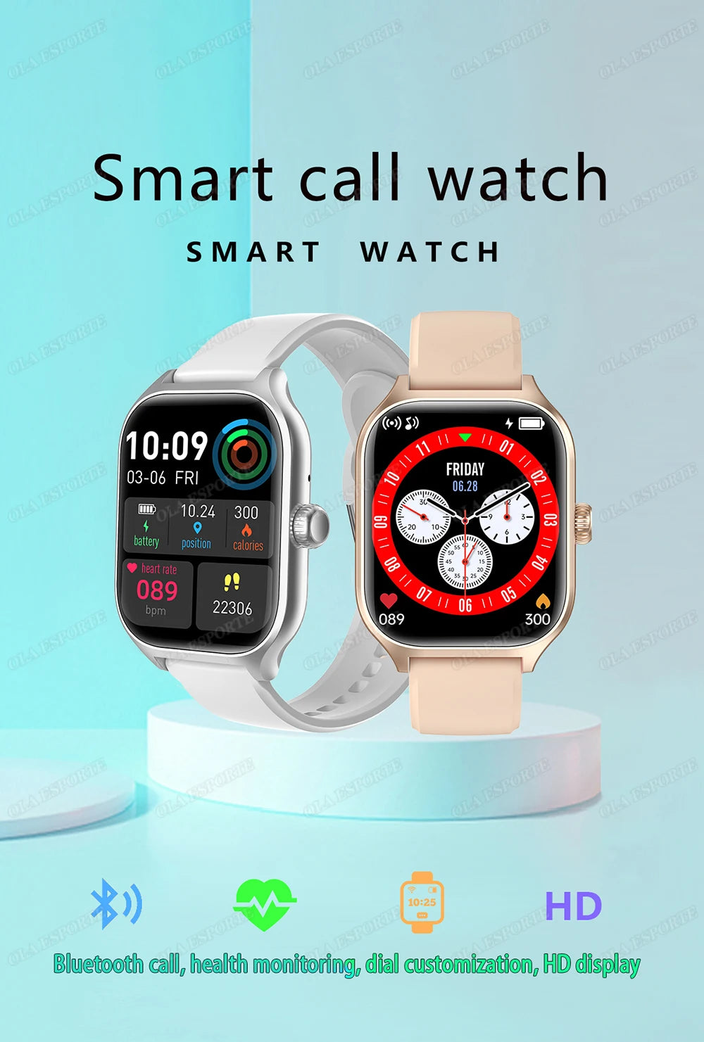 Stay connected and stylish with this versatile smartwatch compatible with both Android and iOS devices!