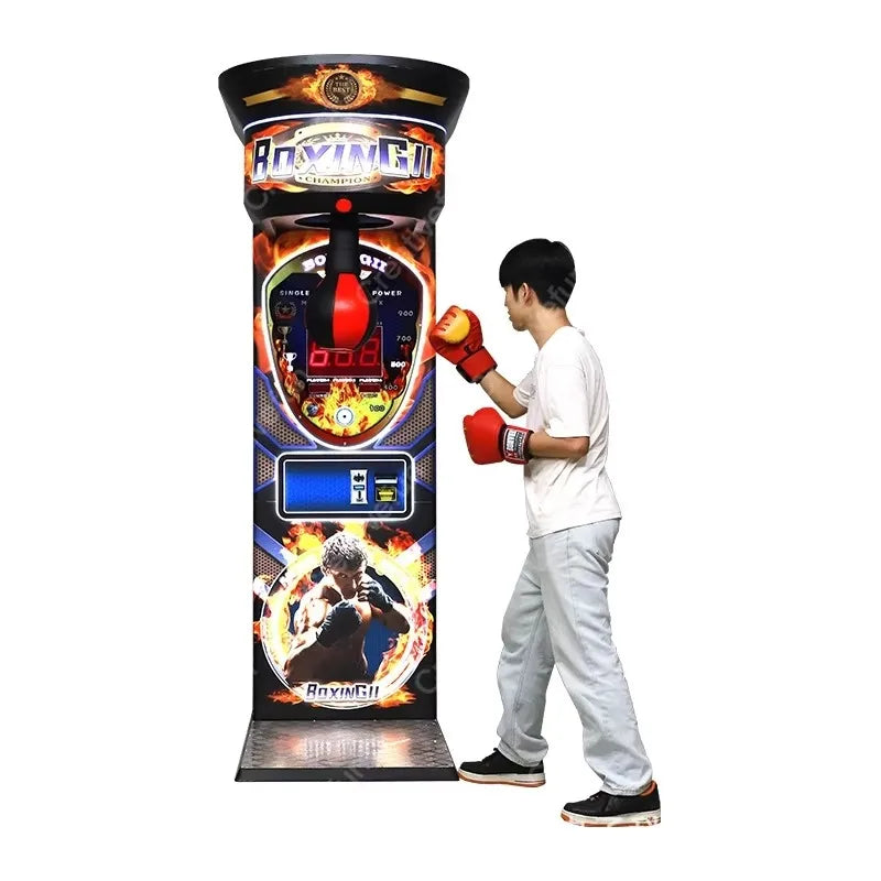 Commercial Adult Punch Boxing Arcade Machine Coin Operated Punching Game For Amusement Park Venue