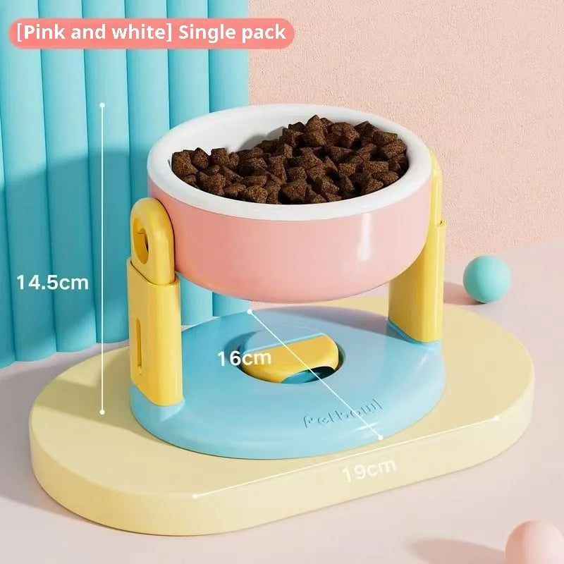 Make mealtime fun and healthy with these foldable slow-feed double pet bowls featuring 3 adjustable heights—perfect for every furry friend!