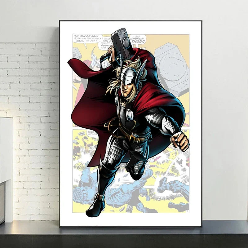 Comic Superhero Posters Set Canvas Painting Super Hero Prints Wall Art Picture Kids Room Decor