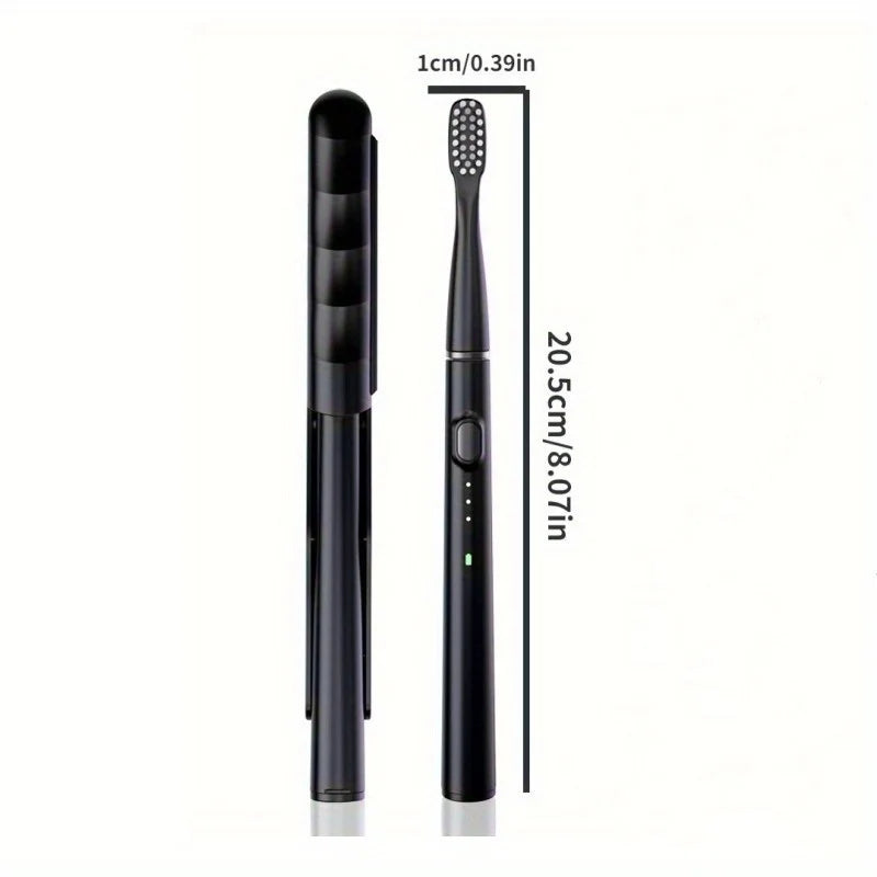 Keep your smile fresh on the go with this portable USB rechargeable electric toothbrush—comes with 6 replaceable brush heads for lasting clean and convenience!