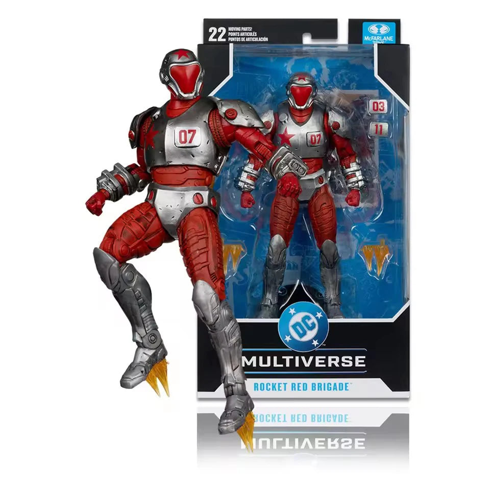 Mcfarlane Toys Static Shock/Rocket Red Brigade/Superman 18cm Action Figure DC Multiverse Model Doll Digital Garage Kit