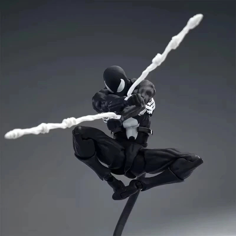 MESS TOYS The Black Neighbor Symbiotic Spider-Man Black Venom Suit Joint Action Figures Collect Desktop Ornaments Boy Gift