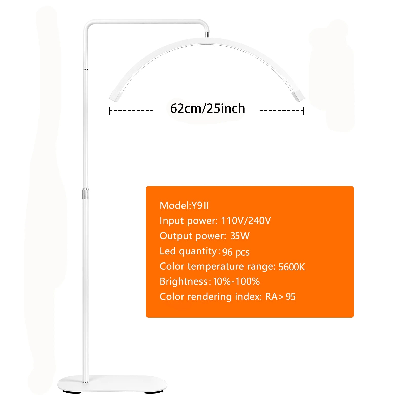 Fosoto Fashion Arc Photography Lamp LED Half-Moon Shaped Light Led Video Lash Light With For Beauty Eyelash Tattoo Makeup