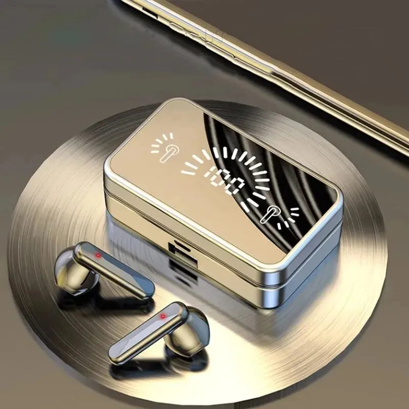 Bluetooth Earphone Headphones Mirror Wireless Stereo Headset