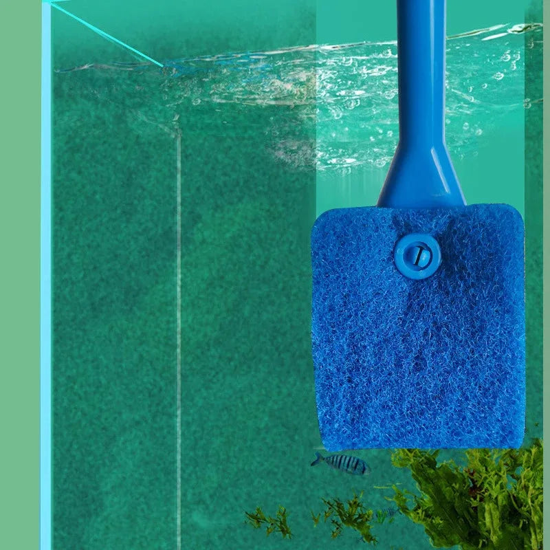Fish Tank Glass Plant Cleaning Brush Floating Cleaning Window Algae Scraping Sponge Accessories Aquarium Fish Tank Cleaning Tool