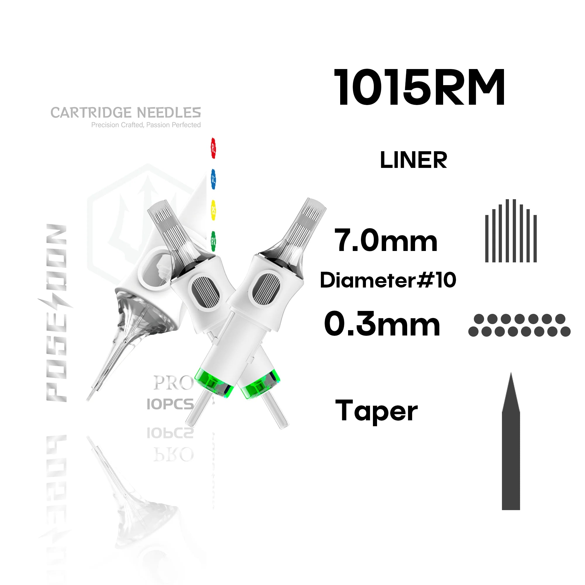 10Pcs POSEIDON V6 PRO MAX Tattoo Needles Disposable Safty Permanent Makeup Tattoo Cartridge Needles For Tattoo Machine