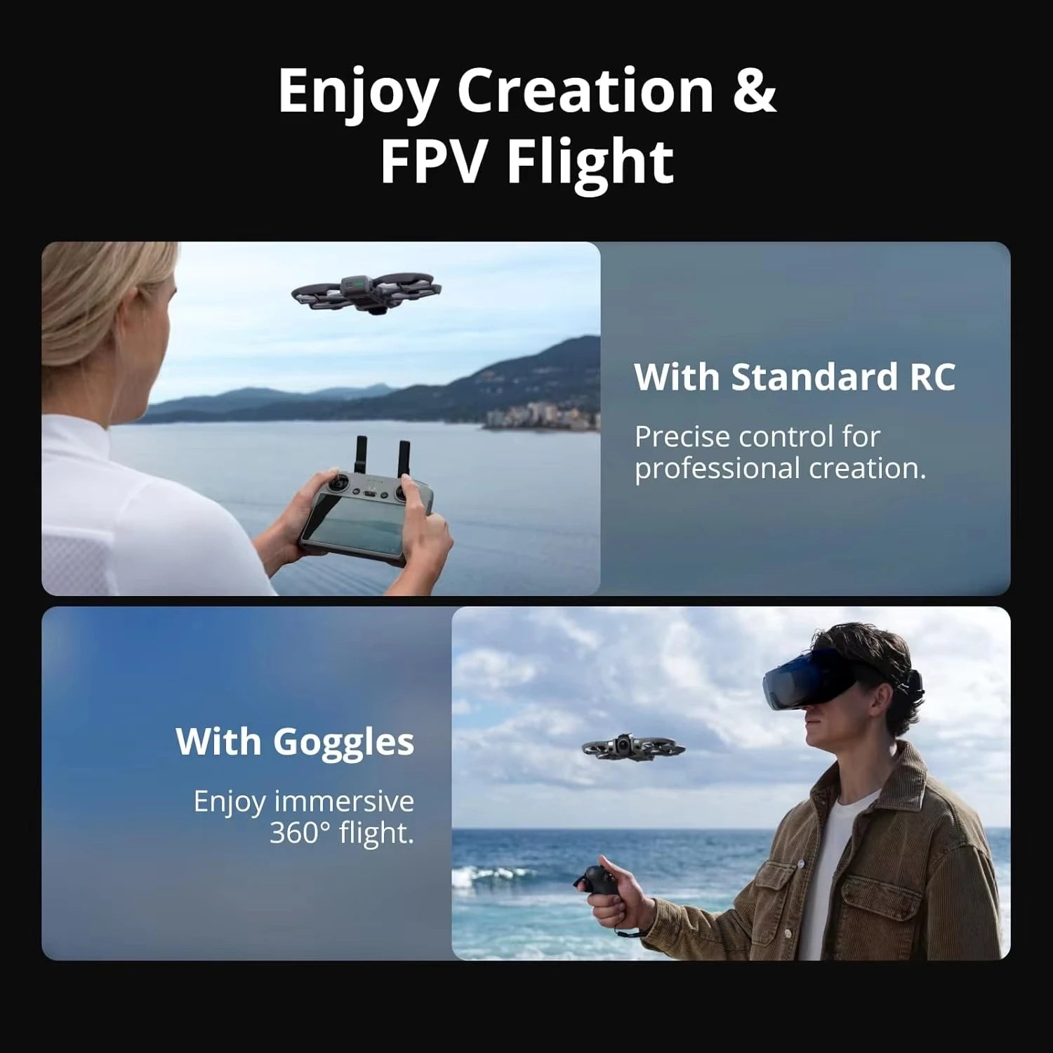 DJI Avata 360 360° Panoramic FPV Drone With Camera & Optional Accessories Drones 4K Professional 8K HDR Video 1-Inch Sensor All-Round Obstacle Avoidance