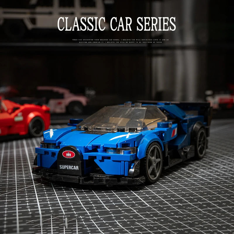 Technical Car Speed Racing Building Blocks Bricks Sets Sports Car MOC Garage City Vehicle Creative Toys For Kids