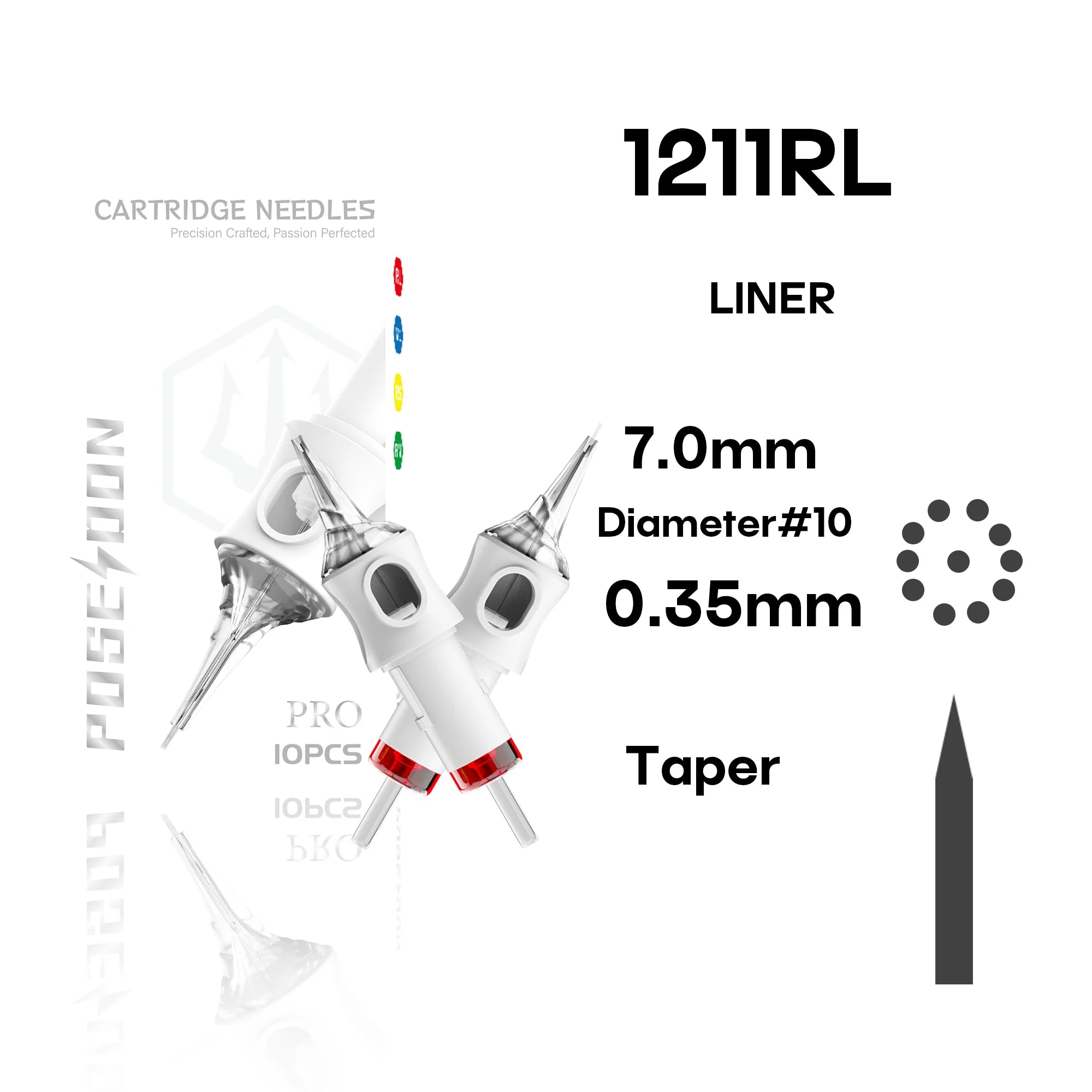 10Pcs POSEIDON V6 PRO MAX Tattoo Needles Disposable Safty Permanent Makeup Tattoo Cartridge Needles For Tattoo Machine