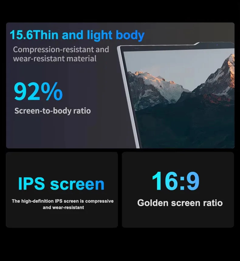 Boost productivity and gaming with this Windows 11 laptop featuring an Intel Core i7-6500U processor, 16GB RAM, and a spacious 1TB SSD. Equipped with fingerprint unlock for secure access, perfect for office, study, and gaming needs!