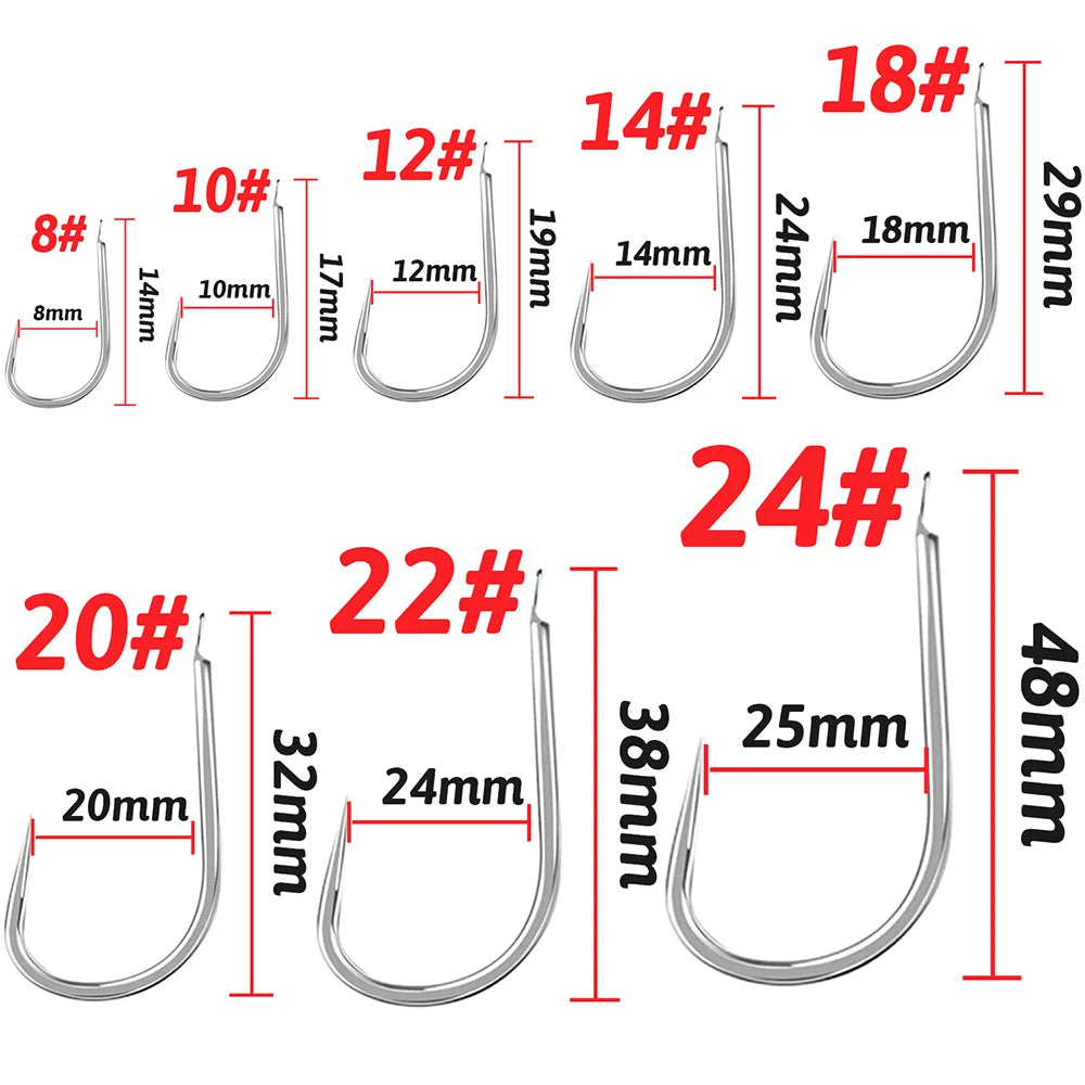 Cast Jig Assist Hook 10PCS/Lot High Carbon Steel Angle Barbed Thread Feather Lake Fishing Tackle Slow Jigging Sea Pesca Fishhook