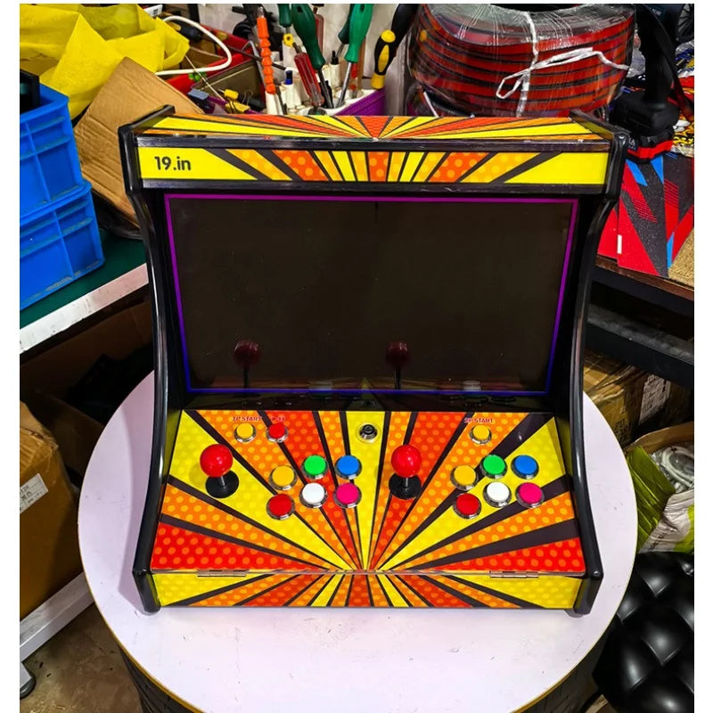 19 Inch LCD Bartop, 2 Players Arcade Video Game Machine, SAGA PANDORA DX 26800 in 1, Coin Acceptor Joystick Button Bartop