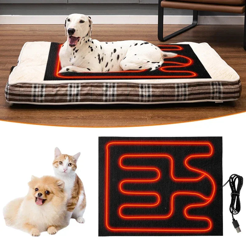 USB Heating Pad Electric Heating Film Hand Warmer Seat Heating Cushion Warmer Waterproof Pet Reptile Animal Heater Mat