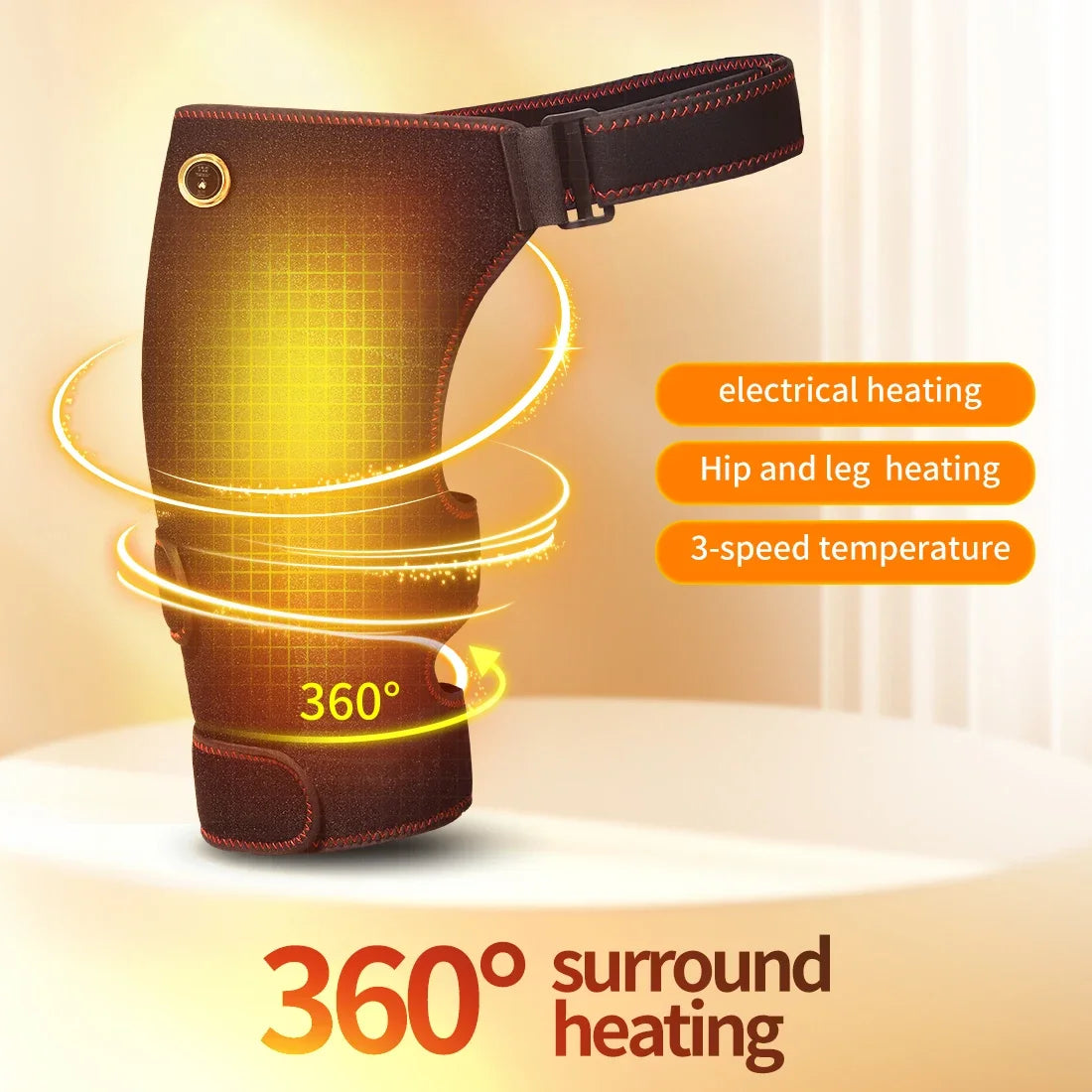 Heated Hip Support Brace Hip Heating Pad for Hip Sciatica Pain Relief with Massager Thigh Buttock Electric Heat Pad Family Gift