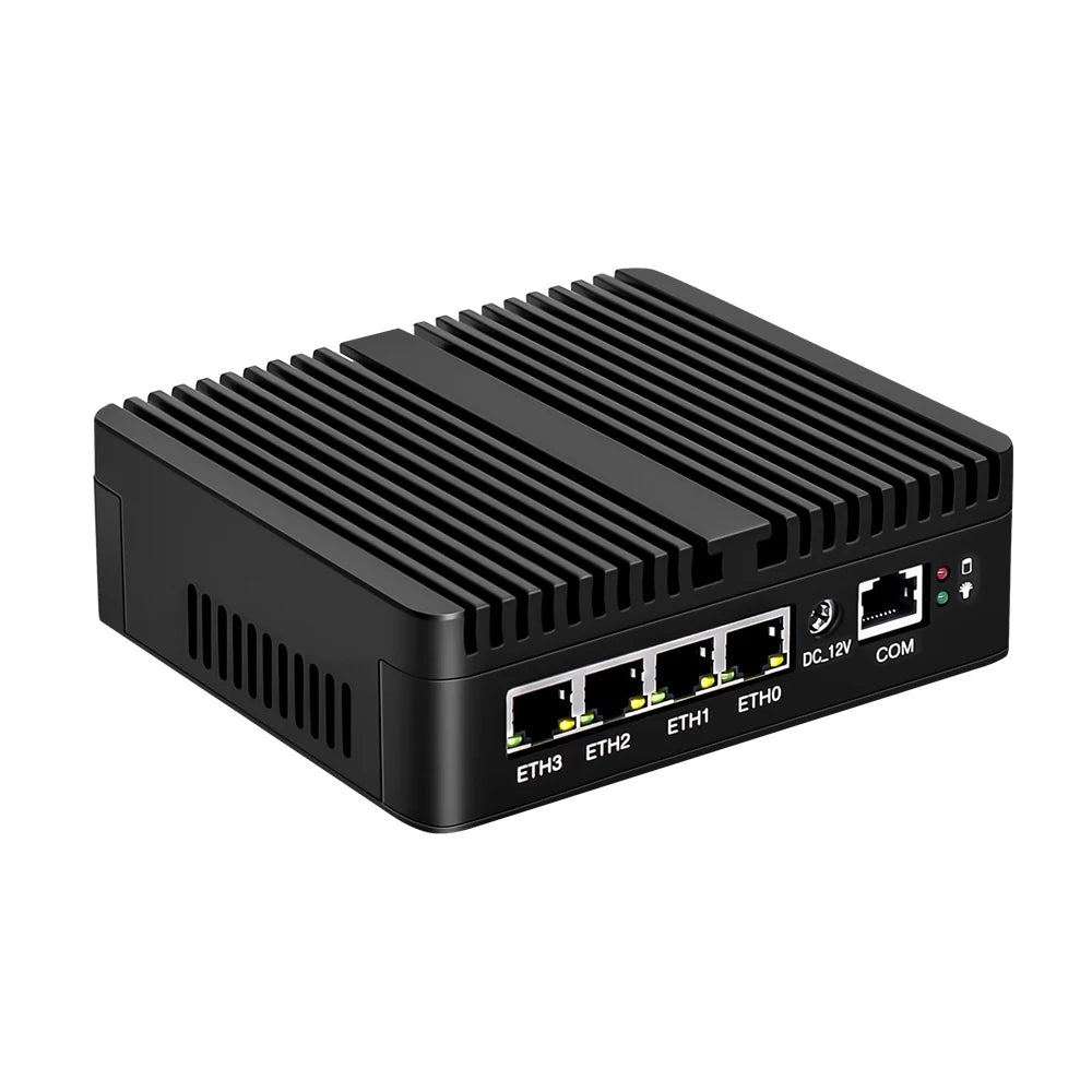 Topton 12th Gen Intel Twin Lake N150 Soft Router N5105 N6415 N6210 4*2.5G LAN Fanless Mini PC pfSense Firewall Appliance AES-NI