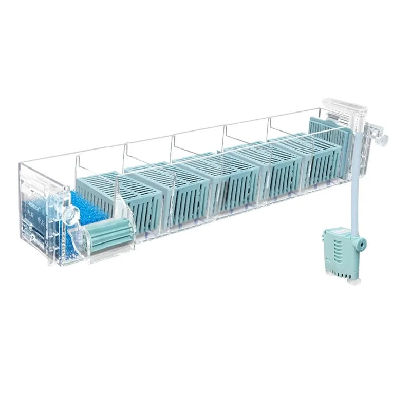 New Fish Tank Waterfall Filter Box Wall Mounted Built-in Silent Circulating Water Purifier For Aquarium Tank Box With Water Pump