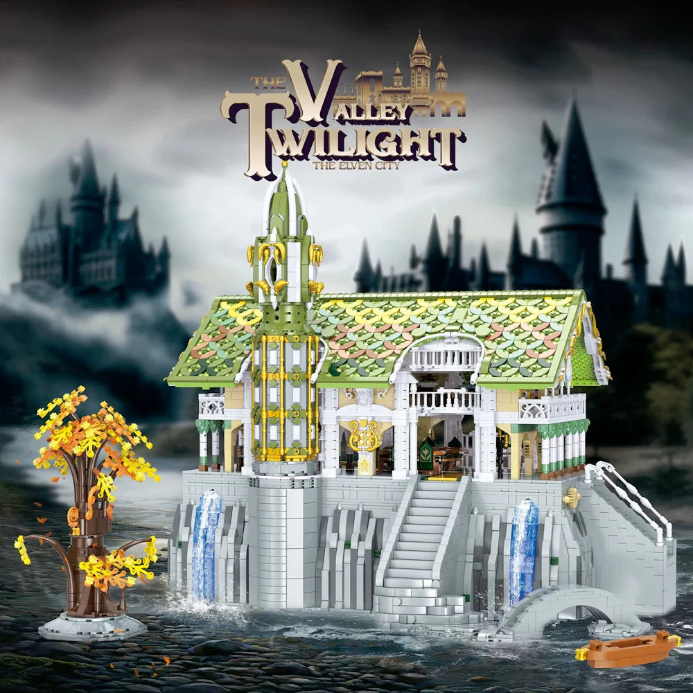 Movie Rings Rivendell Building Blocks MOC City of Elven Architecture Model Brick Assembly Puzzle Toys Children Christmas Gift