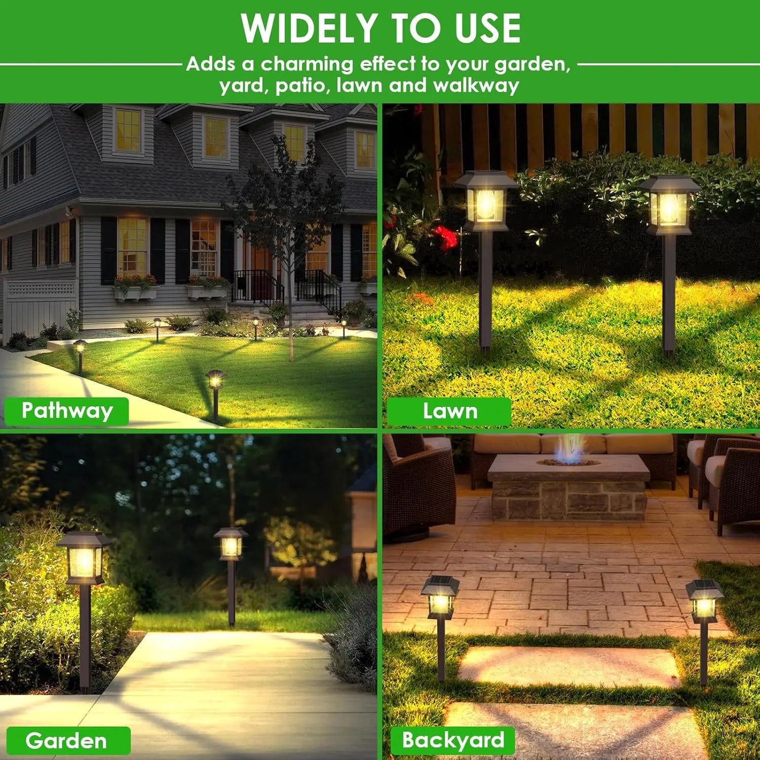 Outdoor Solar LED Ground Stake Light Lawn Lamp for Garden Villa Courtyard Park Landscape Yard Atmosphere Lighting