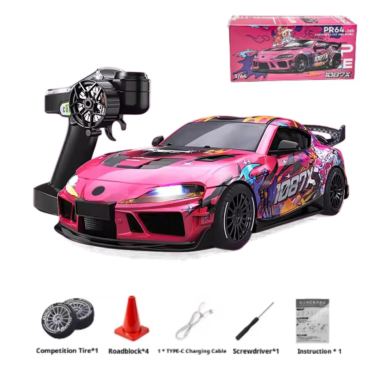 1/43 Supra 1087X Mini Simulation JXC RC Rc Drift Car Vehicle Model Control RTR Four-wheel Drive Modle For Adult Toys