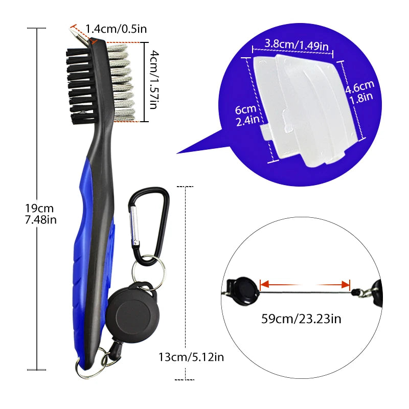 Golf Club Cleaner Golf Cleaning Brush With Carabiner Groove Sharpener Cleaner Multi Style Golf  Sports Accessories Drop Ship