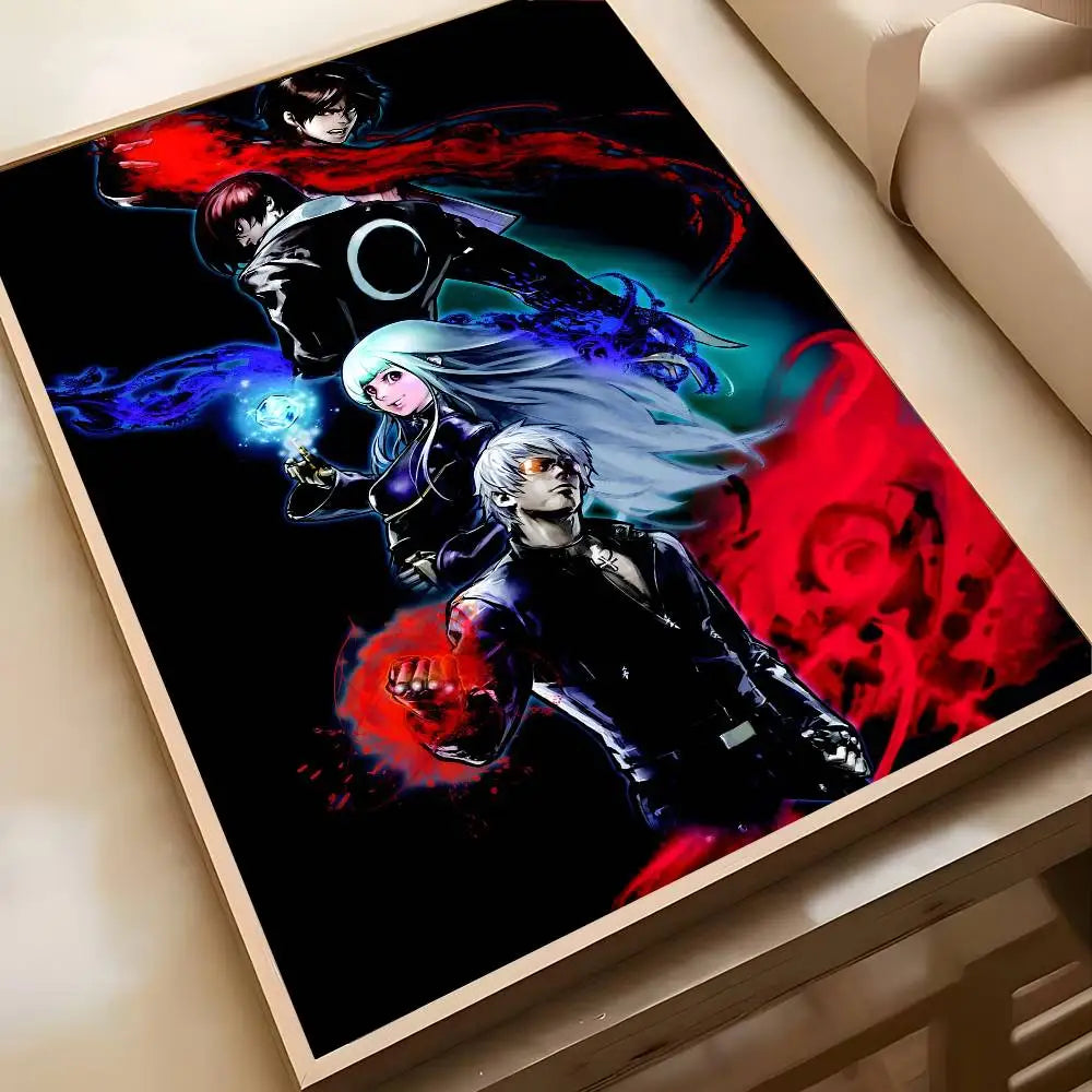 Game T-The King Of Fighters Poster High-definition Art Sticker Self Adhesive Waterproof Home Decoration