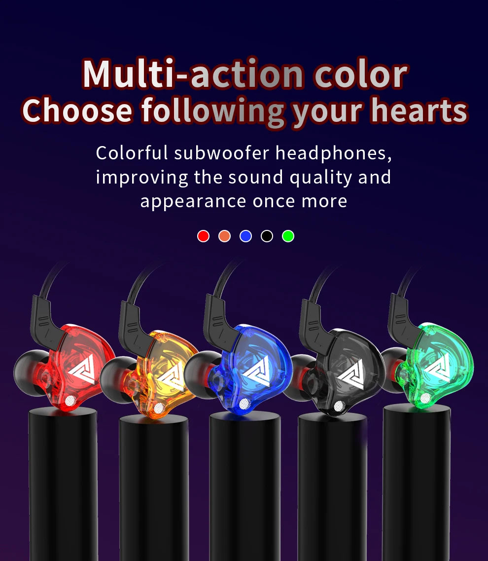Experience immersive sound with these in-ear earphones featuring 6 dynamic driver units—offering stereo HIFI, deep subwoofer bass, a built-in mic, and perfect for sports and monitoring!