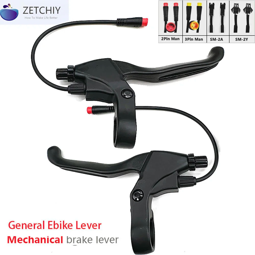 Cut Power-Off Brake Lever Folding Electric Scooter Replacement Brake Handle Lever for E-Bike EBIKe SM 2Pin Aluminum Alloy Lever