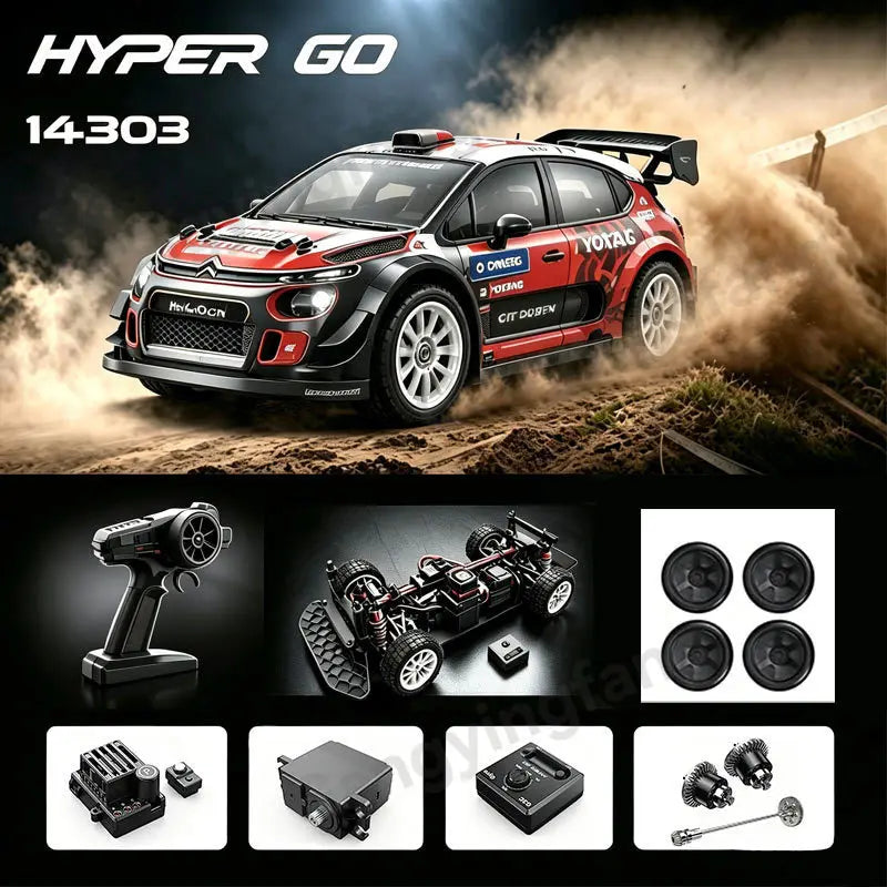 HYPER GO MJX14303 14304 1/14 Scale Brushless RC Car 2.4G Remote Control 45km/h High Speed Off-road 4WD RC Truck Hobby Toy