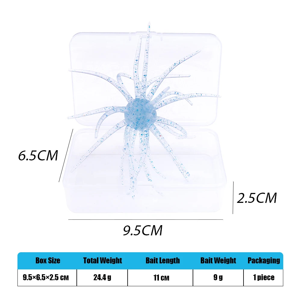 TREHOOK TPE Sea Urchin Soft Fishing Lure 9cm 4g 11cm 9g Silicone Bait for Bream Bass Pike Tilapia Winter Fishing