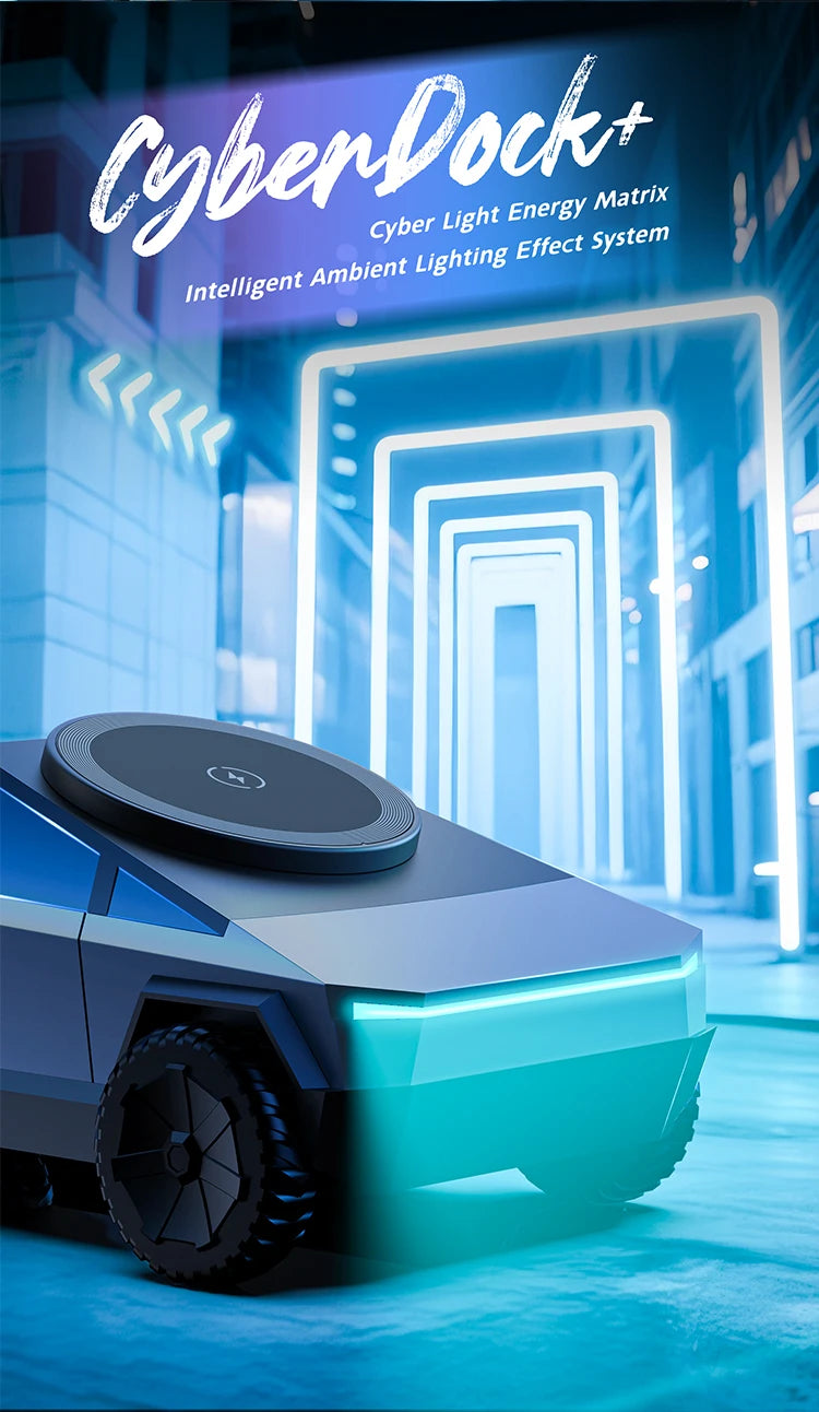 Cybertruck multifunctional 3-in-1 wireless charger—perfect for iPhone, iWatch, and AirPods!