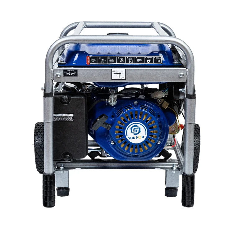 Portable 2.8/3kVA gasoline generator with recoil and electric start options.