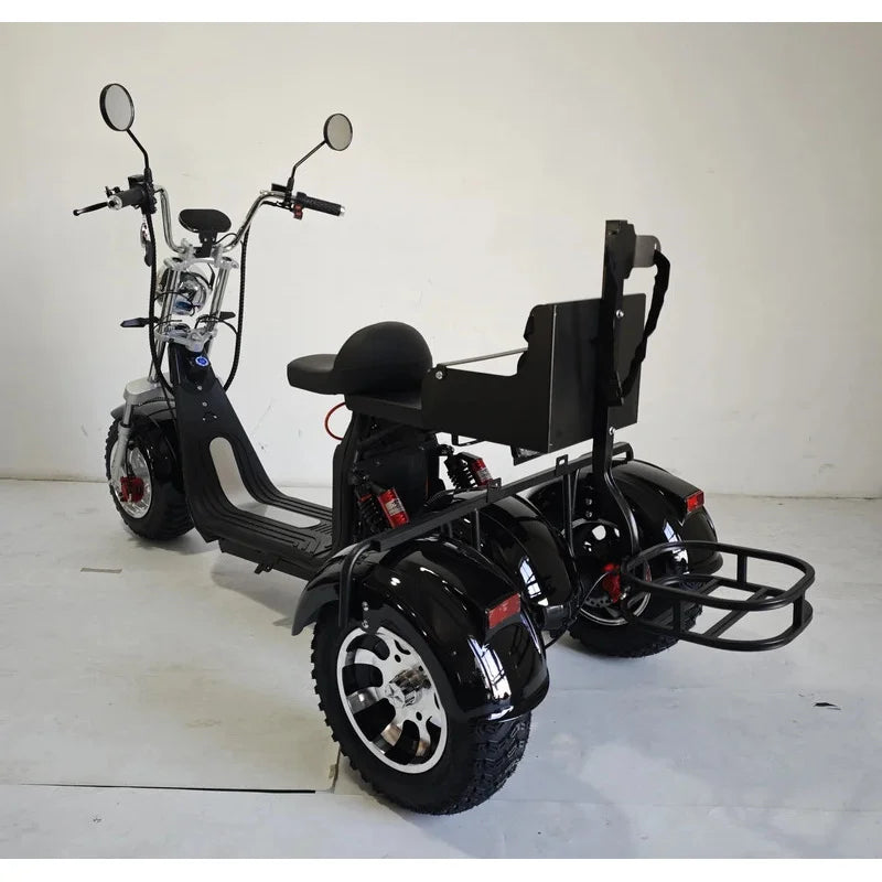 Experience high power and off-road capabilities with these 3000W and 2000W 3-wheel electric scooters. Perfect for adventurous rides and off-road terrain exploration.