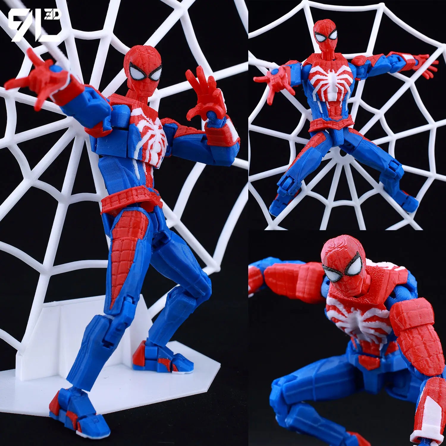 9L3D Printed Deadpool Wolverine Batman Spider-Man Venom Action Figures Dummy13 Lucky13 T13  Anime Model Toys Collectors Gifts