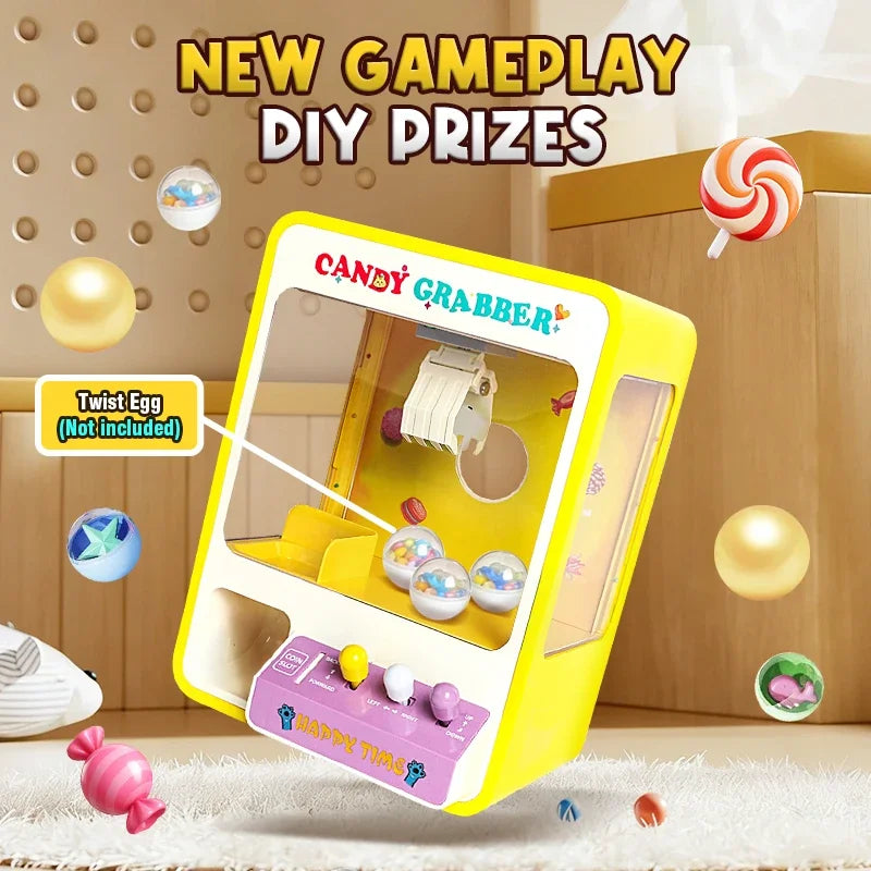 Claw Machine Toys Electronic Arcade Game Adjustable Catch Doll Candy Machine Music Specie Mini Vending Birthday Gift for Kids