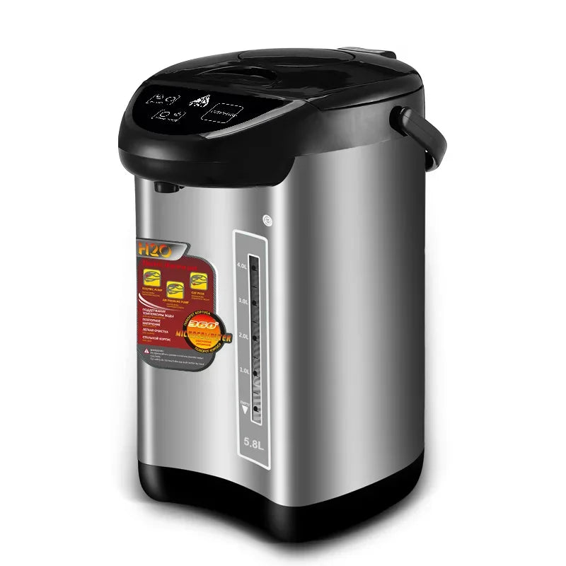 Electric Hot Water Boiler&Warmer,Manual DispenseAuto Water Pot Safety Stainless Steel Hot Water Dispenser Water Boiler 5.8Liter