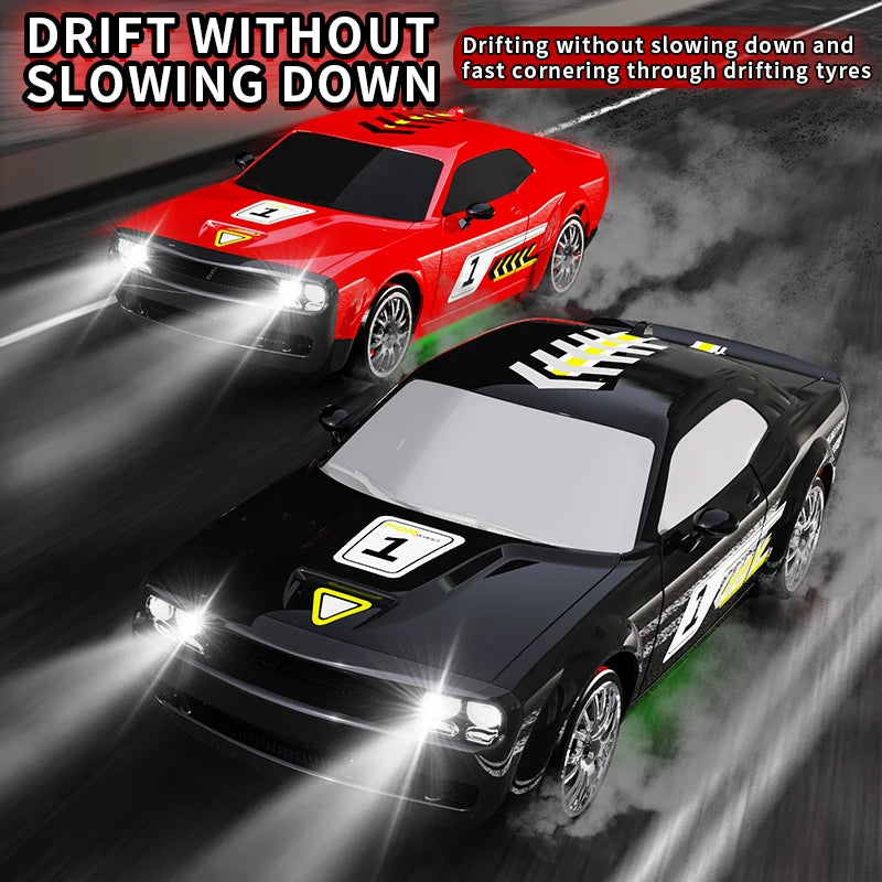 4WD Drift Racing RC Car with LED Light High Speed 2.4G Radio Remote Control 4x4 Race Sports Cars for Kids Toy Gift