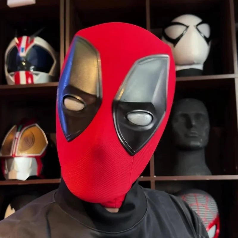 Deadpool 3 Cosplay Mask ring Remote Control Headgear With Lighting And Music Wade Winston Wilson Cosplay Masks with Face Shell