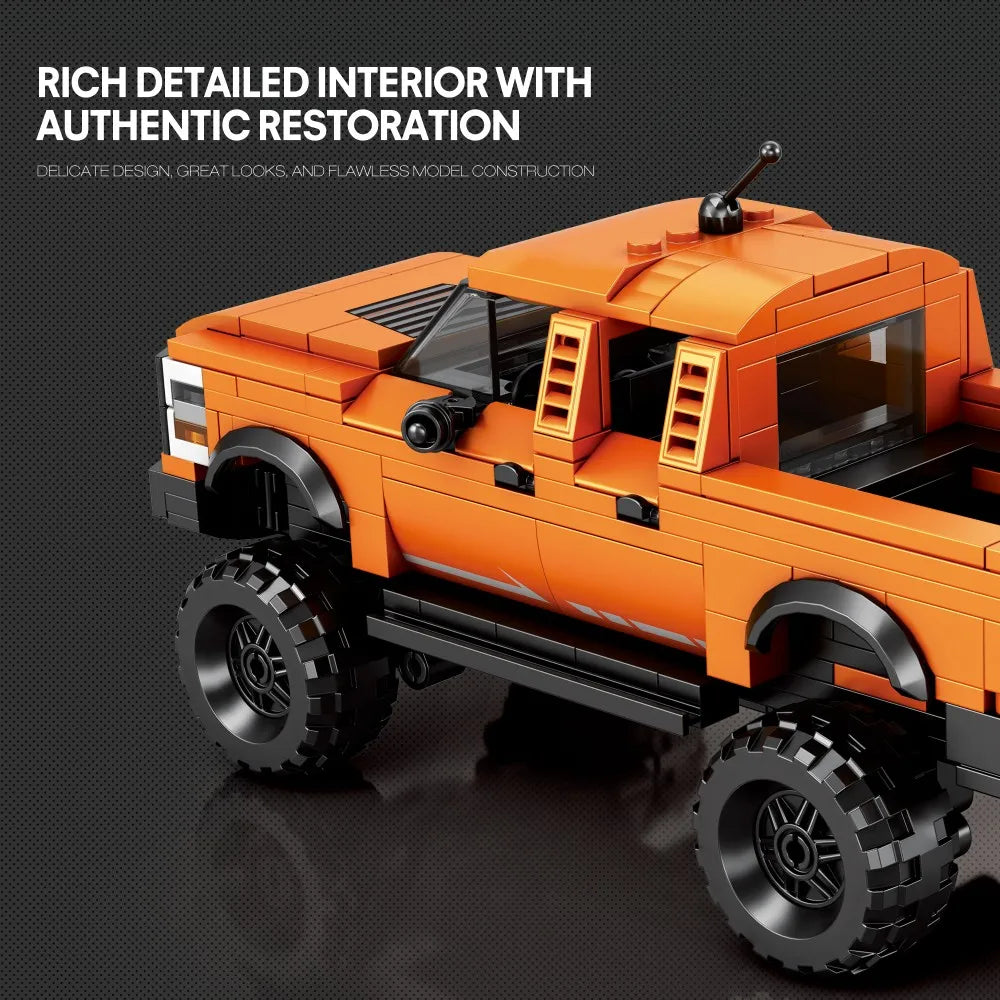 423PCS Pickup Truck Building Blocks City Freight Car Model Bricks Desktop Decoration Educational DIY Toys For Kids Holiday Gifts
