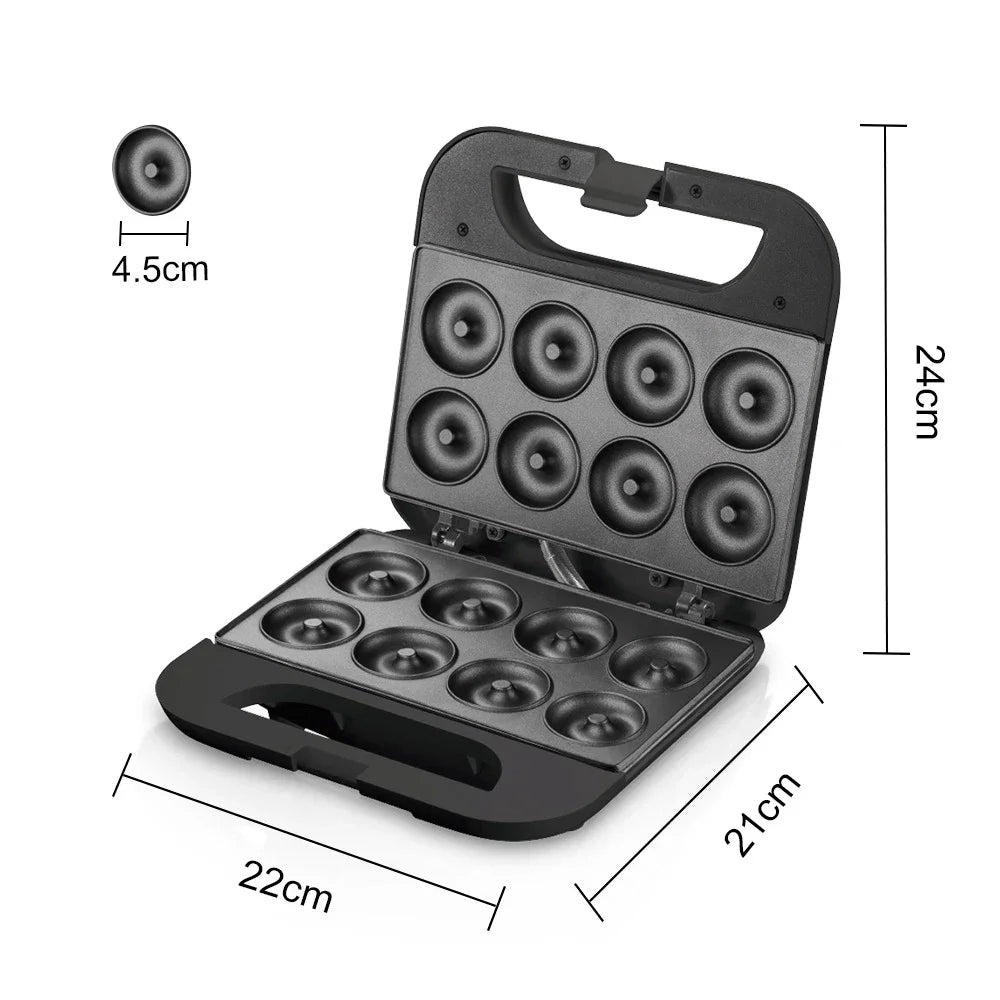 8-hole Doughnut Making Machine, Non-stick Plate Coating, Easy To Clean Suitable for Children's Desserts, Breakfast Snacks, Etc