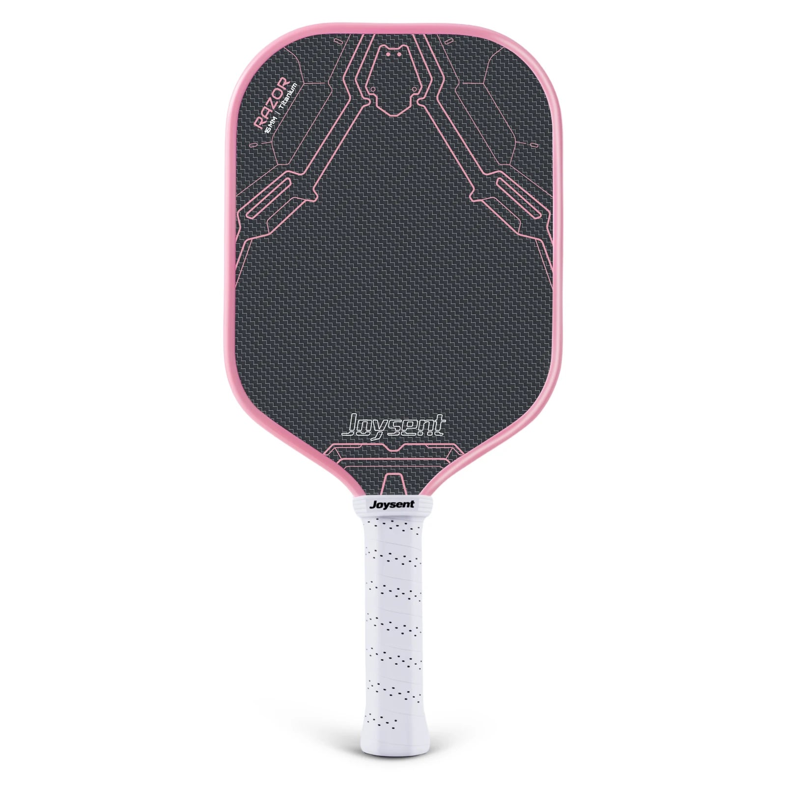Joysent Pickleball Paddle Titanium Carbon Fiber Weave Surface Pickleball Racket For Spin&Control 16mm PMI Gen4 Core Thermoformed