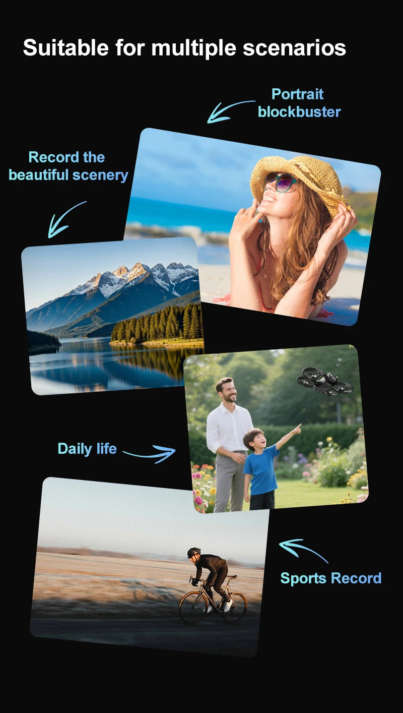 The new drone features a 4.5-inch display screen, one-click rolling, and dual-camera optical flow intelligent positioning