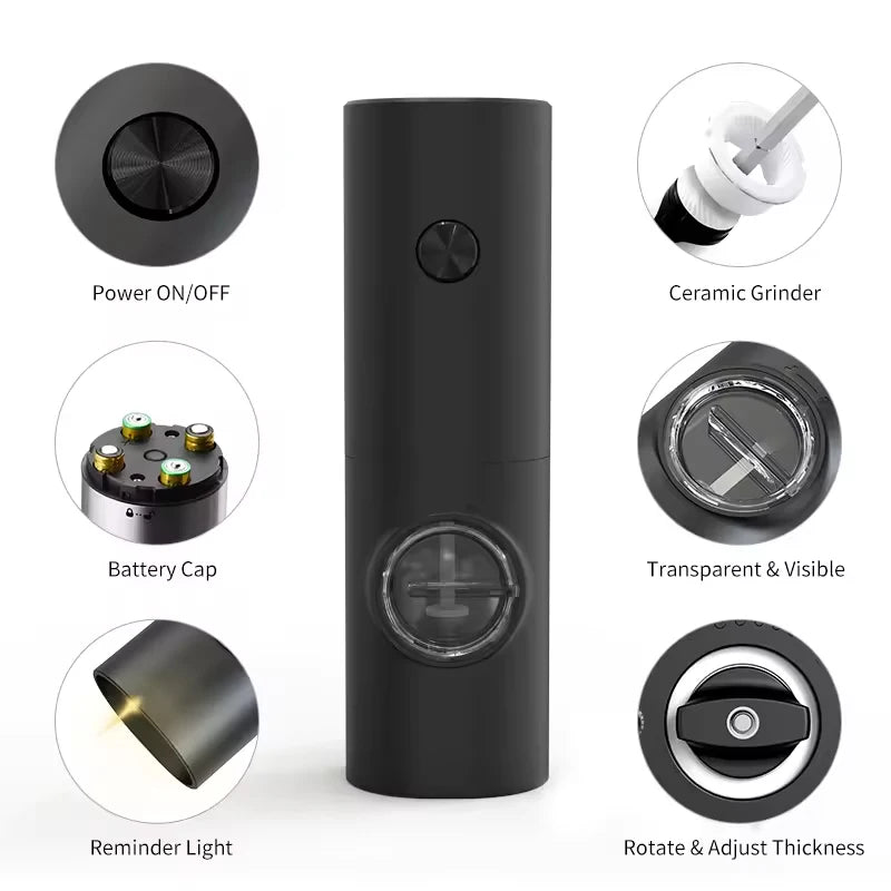 Elevate your kitchen game with this electric automatic salt and pepper grinder set—seasoning made easy and stylish!