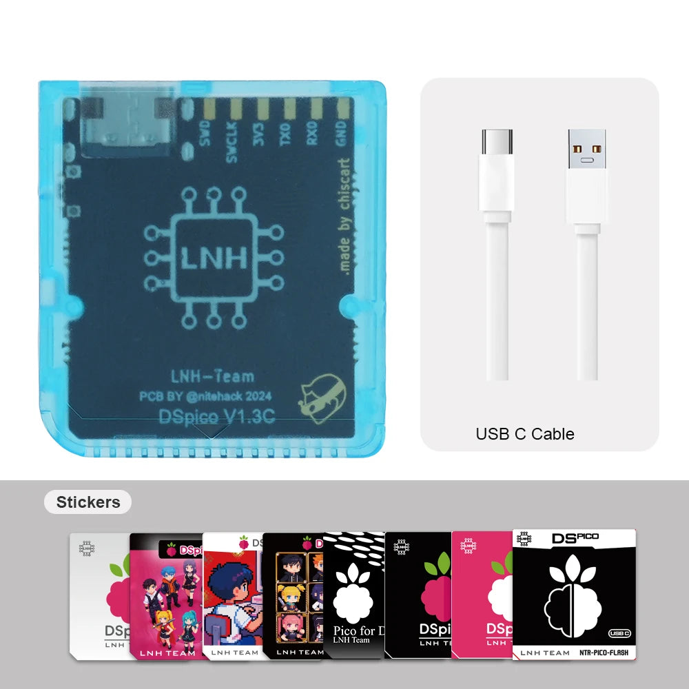 Chiscart  DSpico USB C Version Game Cartridge For NDS NDSL DSi 3DS Consoles