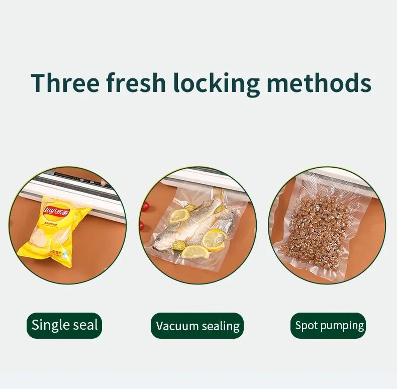 New Automatic 30cm Vacuum packaging machine Food Vacuum sealer for Dry wet soft powder Household food Storage Sealing machine